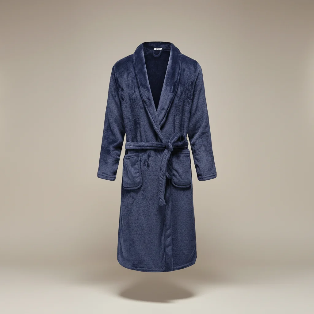 robe chambre homme longue polyester cocooning - Vue 6 - robe chambre homme