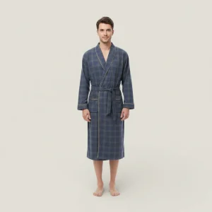 robe chambre homme moderne en tissu premium - Vue 1 - robe chambre homme