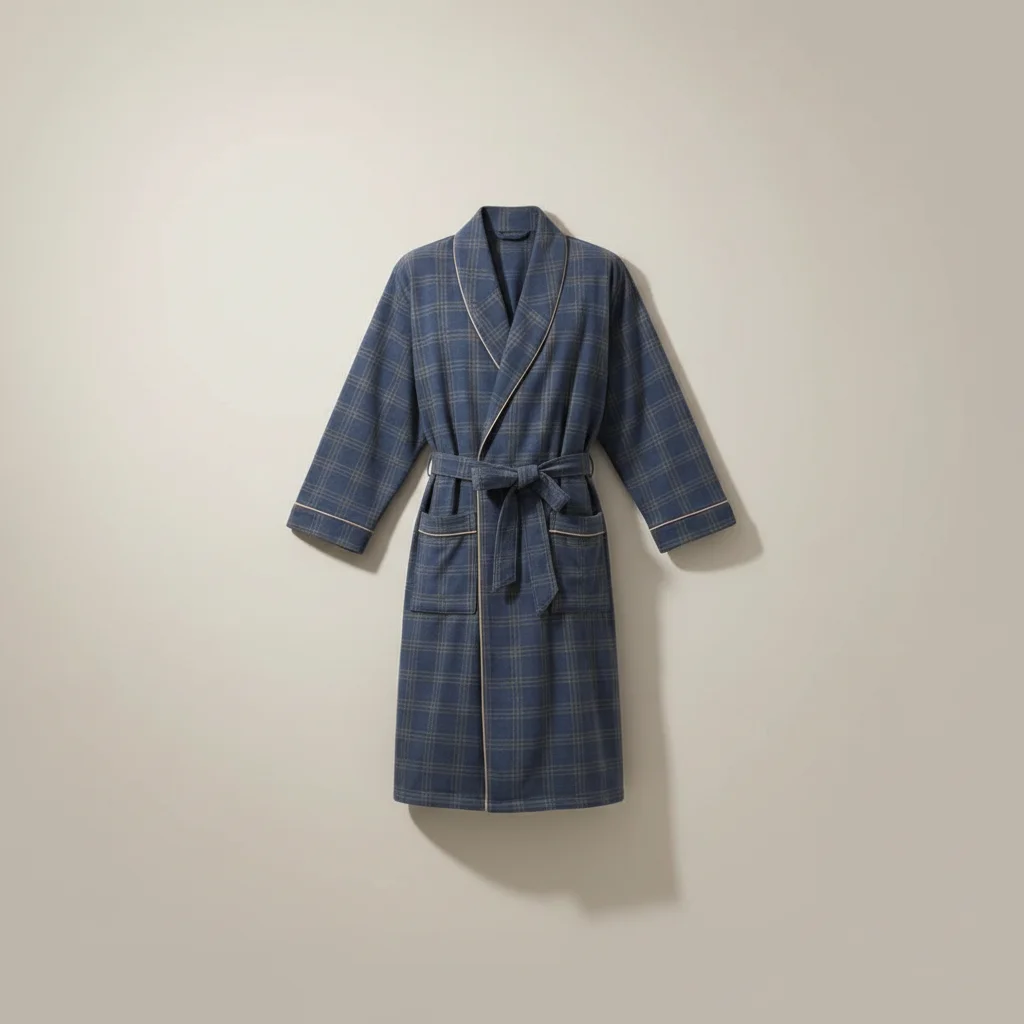 robe chambre homme moderne en tissu premium - Vue 4 - robe chambre homme