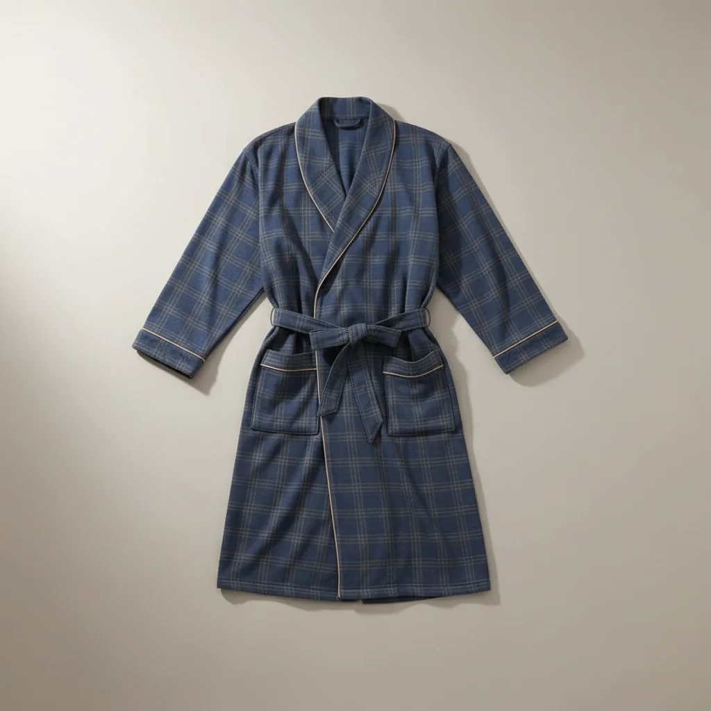robe chambre homme moderne en tissu premium - Vue 5 - robe chambre homme