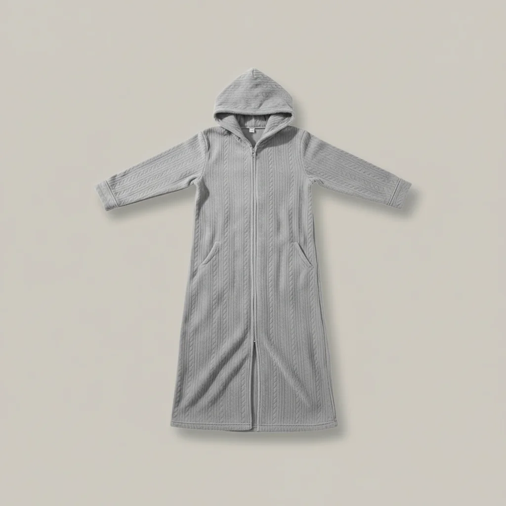 robe chambre homme polaire longue cocooning - Vue 1 - robe chambre homme