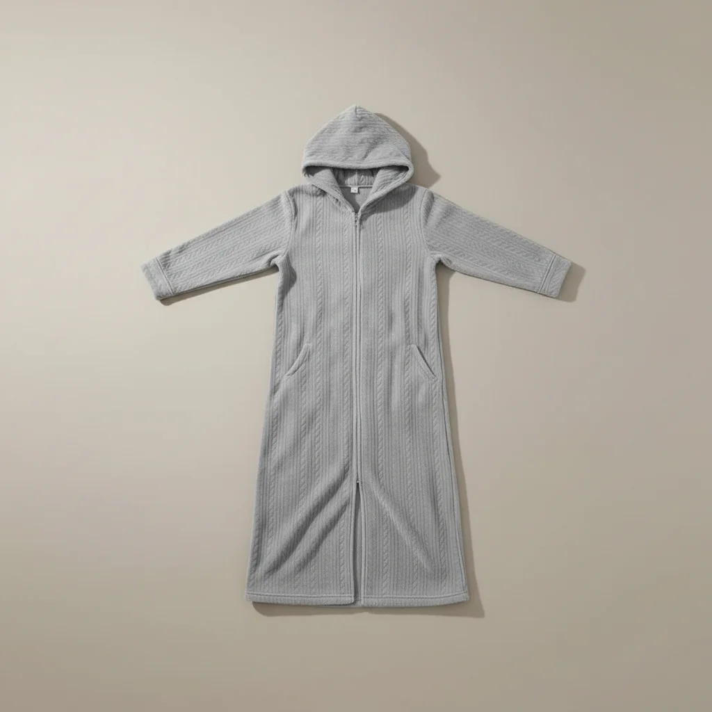 robe chambre homme polaire longue cocooning - Vue 2 - robe chambre homme