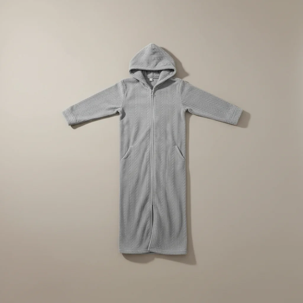 robe chambre homme polaire longue cocooning - Vue 3 - robe chambre homme