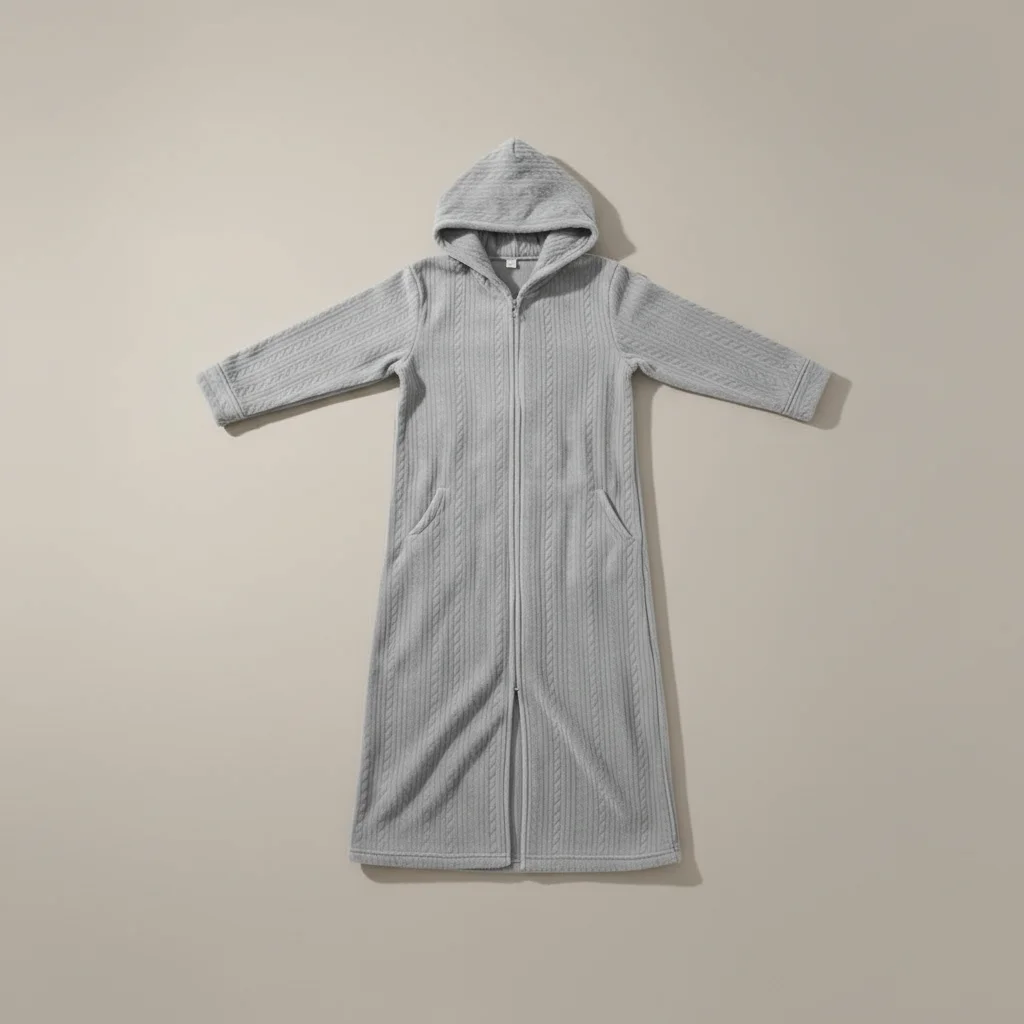 robe chambre homme polaire longue cocooning - Vue 4 - robe chambre homme