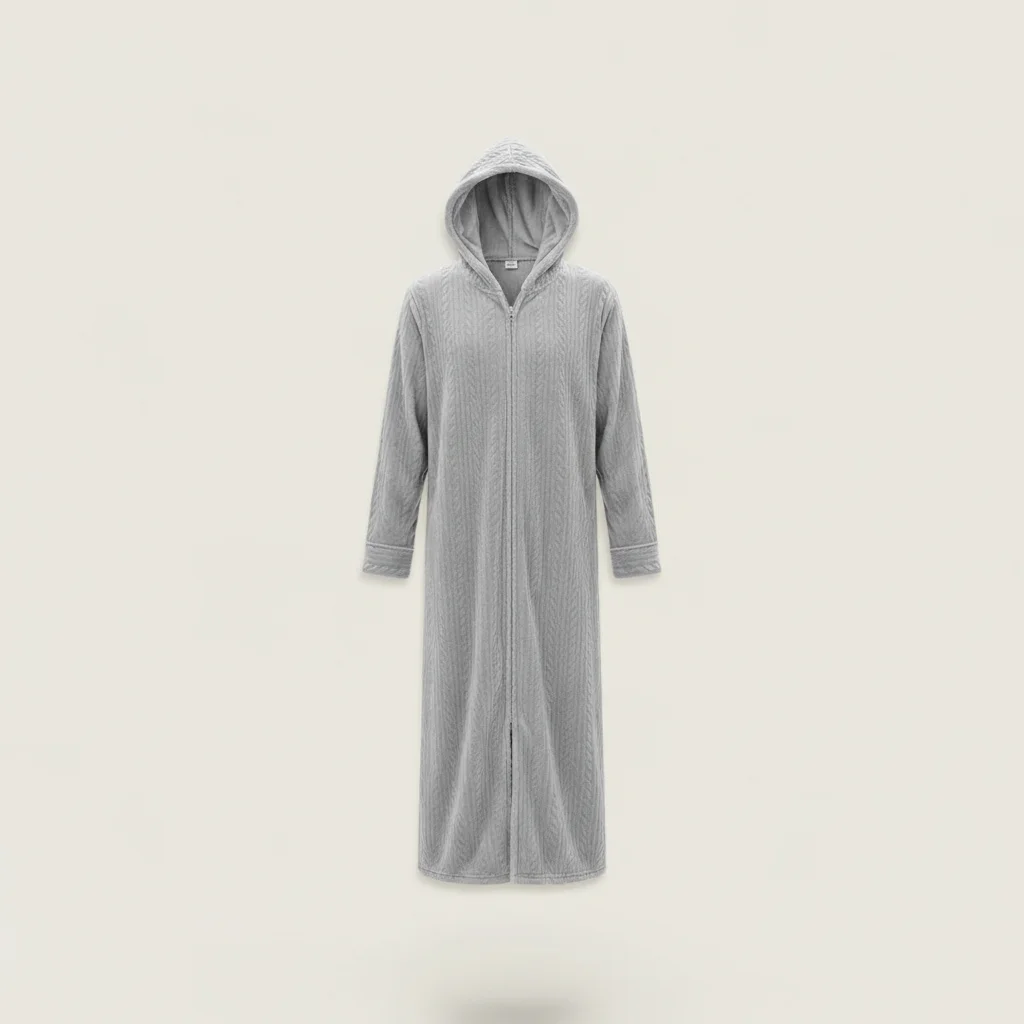 robe chambre homme polaire longue cocooning - Vue 6 - robe chambre homme