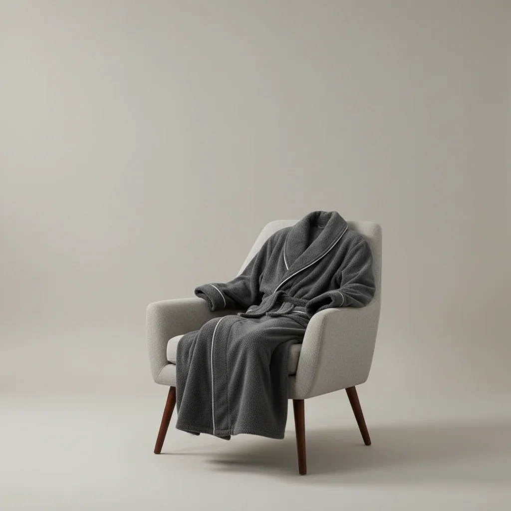 robe chambre homme polyester confort quotidien - Vue 5 - robe chambre homme
