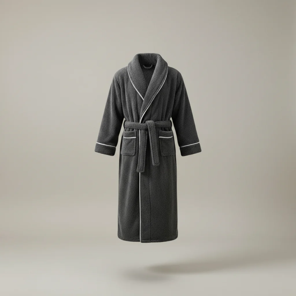 robe chambre homme polyester confort quotidien - Vue 6 - robe chambre homme