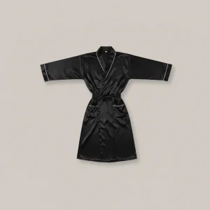robe chambre homme satin élégant confort - Vue 2 - robe chambre homme