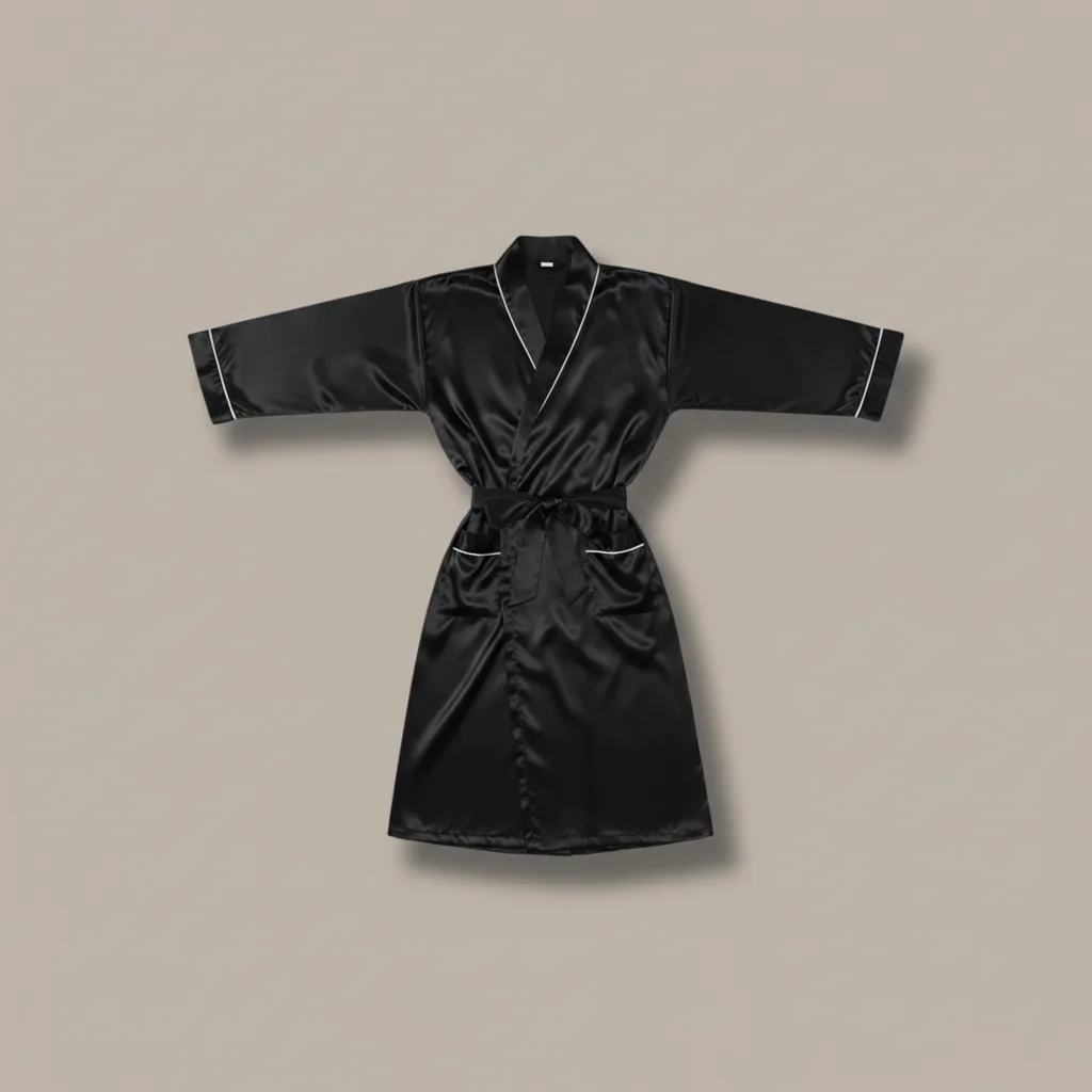robe chambre homme satin élégant confort - Vue 4 - robe chambre homme