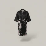 robe chambre homme satin motif japonais élégant - Vue 1 - robe chambre homme