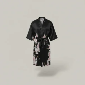 robe chambre homme satin motif japonais élégant - Vue 1 - robe chambre homme