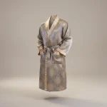 robe chambre homme satin motifs orientaux - Vue 1 - robe chambre homme