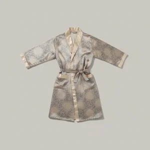 robe chambre homme satin motifs orientaux - Vue 2 - robe chambre homme