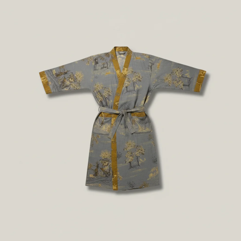 robe chambre homme style kimono élégant - Vue 1 - robe chambre homme