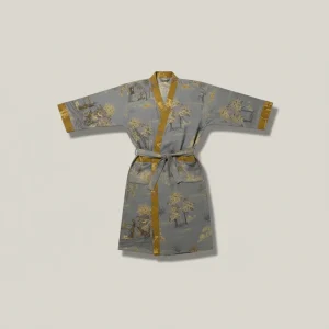 robe chambre homme style kimono élégant - Vue 2 - robe chambre homme