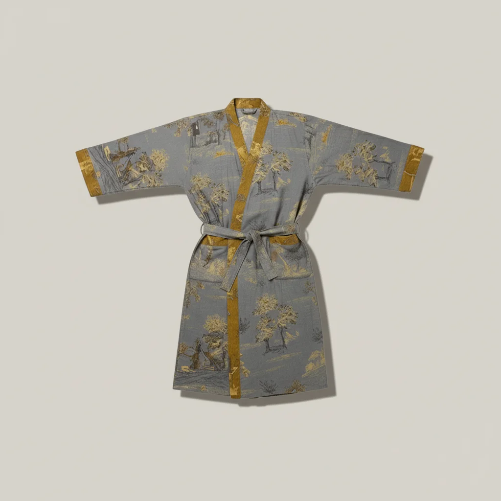 robe chambre homme style kimono élégant - Vue 5 - robe chambre homme