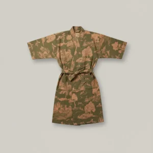 robe chambre homme style kimono en coton - Vue 1 - robe chambre homme