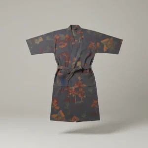 robe chambre homme style kimono en polyester - Vue 1 - robe chambre homme