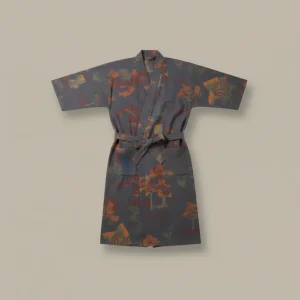 robe chambre homme style kimono en polyester - Vue 2 - robe chambre homme