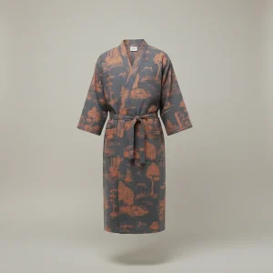 robe chambre homme style kimono imprimé - Vue 1 - robe chambre homme