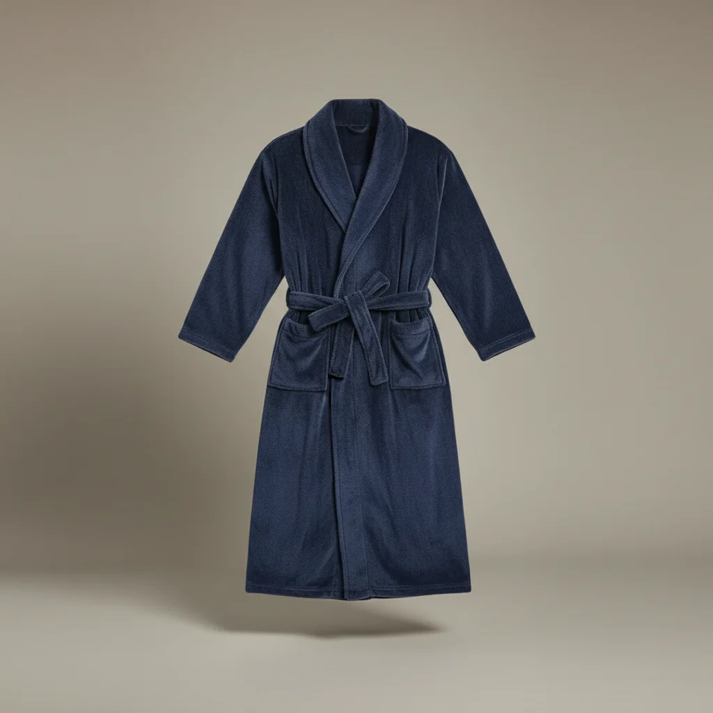 robe chambre homme velours confort quotidien - Vue 3 - robe chambre homme