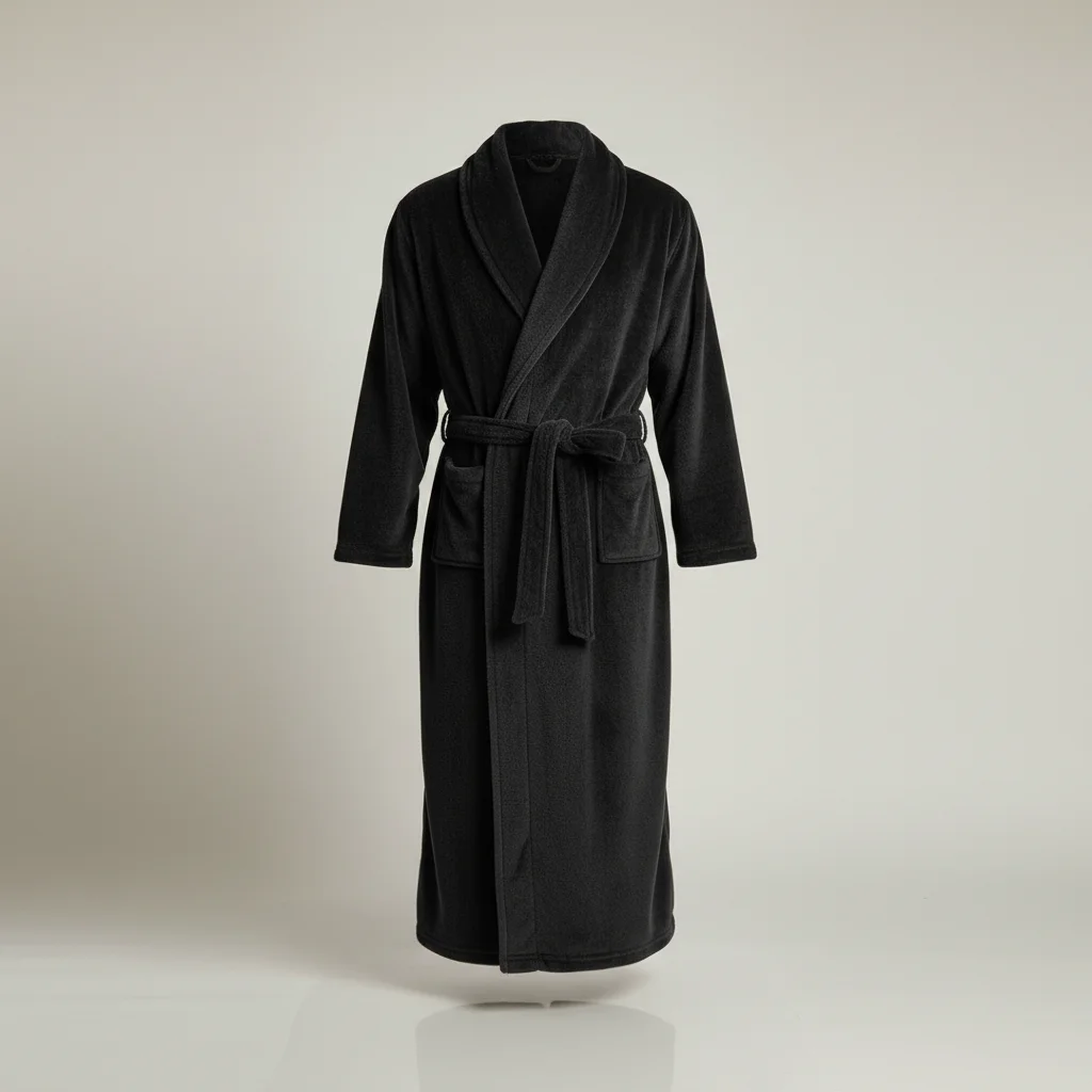 robe chambre homme velours confort quotidien - Vue 8 - robe chambre homme