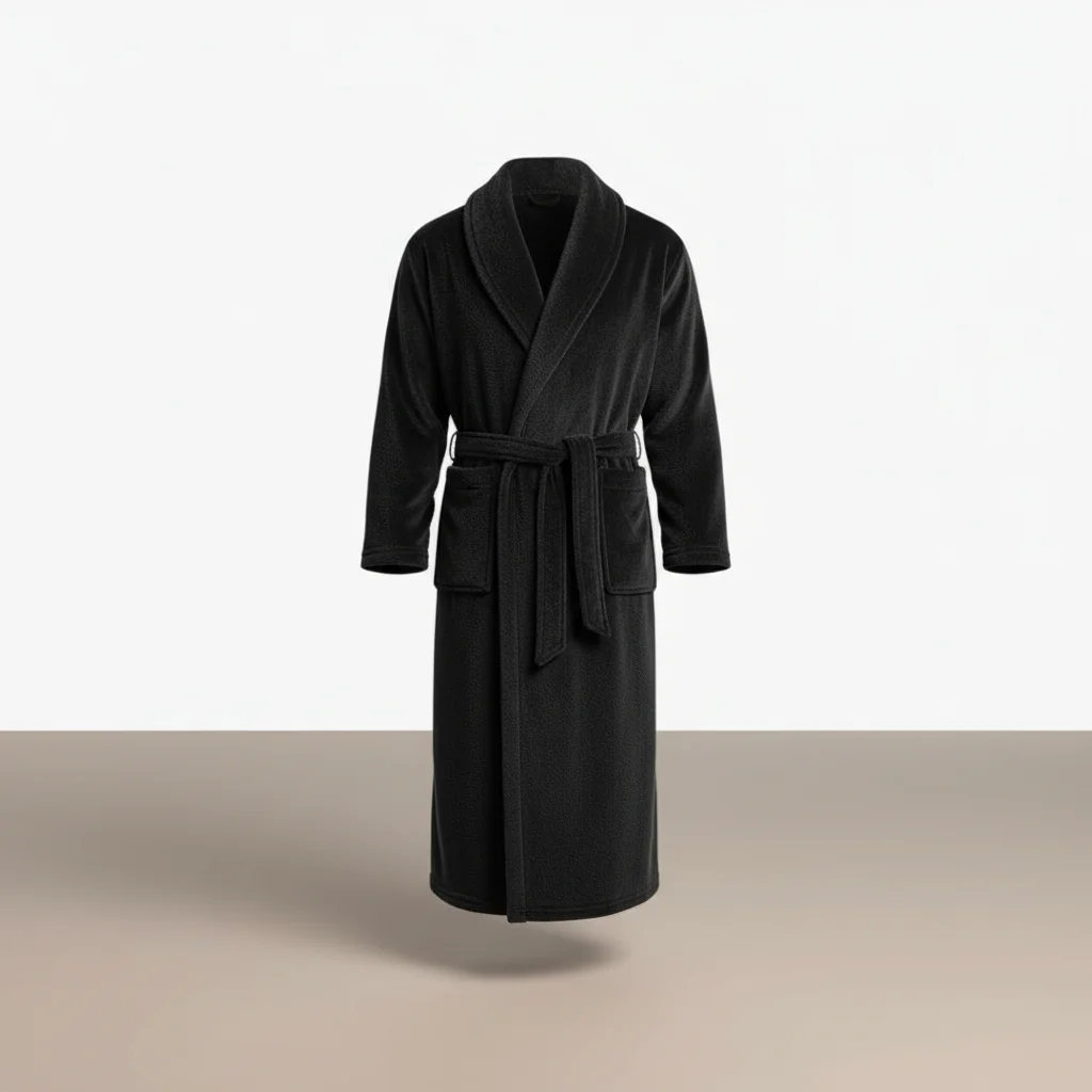 robe chambre homme velours confort quotidien - Vue 9 - robe chambre homme