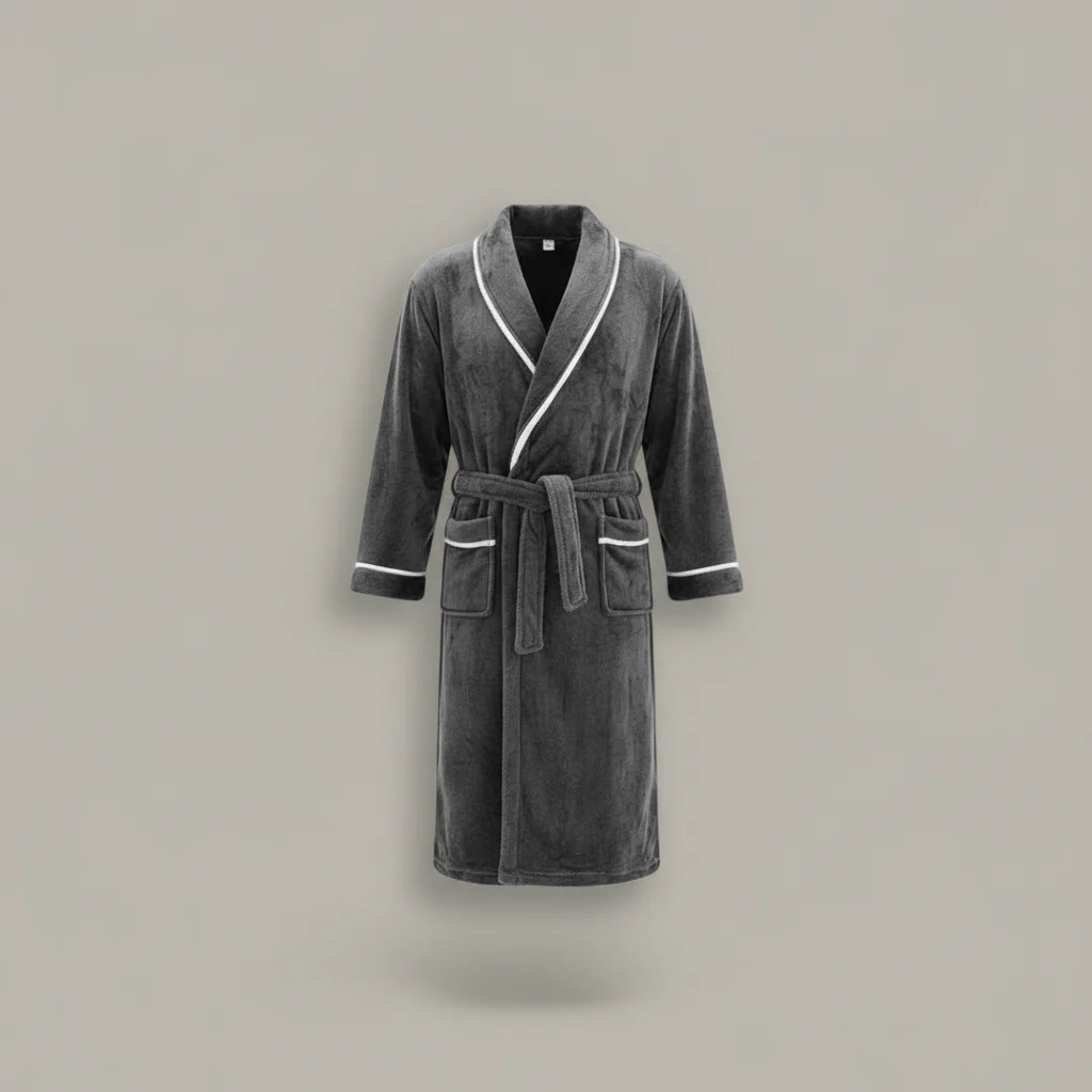 robe chambre homme velours flanelle confort premium - Vue 6 - robe chambre homme